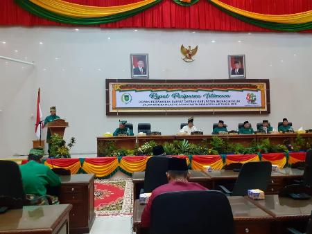 Rapat Paripurna Istimewa Milad Ke - 54, Bupati Paparkan Capaian Pemkab Inhil dan Resolusi Daerah