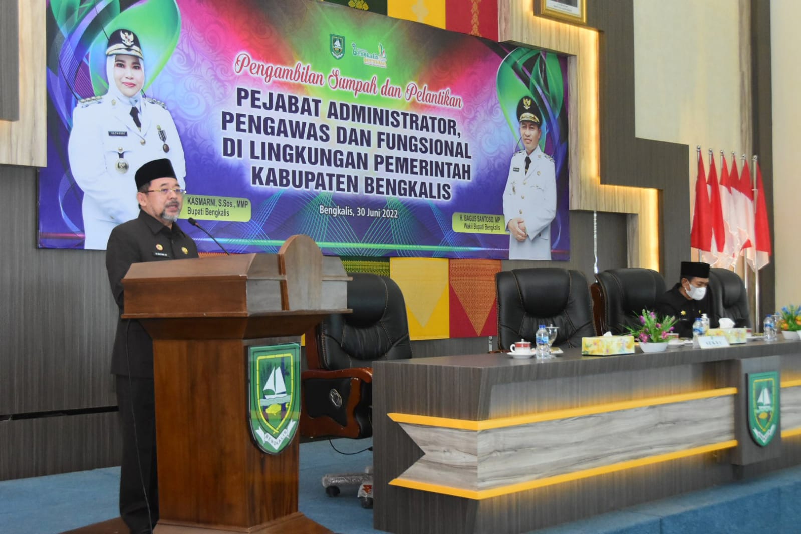 Lantik 45 Pejabat, Bupati Bengkalis Harapkan Percepat Visi Misi Pembangunan Daerah