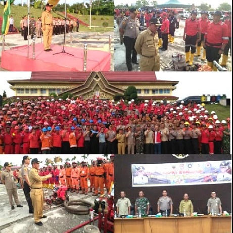 Bupati HM Harris Pimpin Apel Konsolidasi Karhutla Menutup Status Siaga