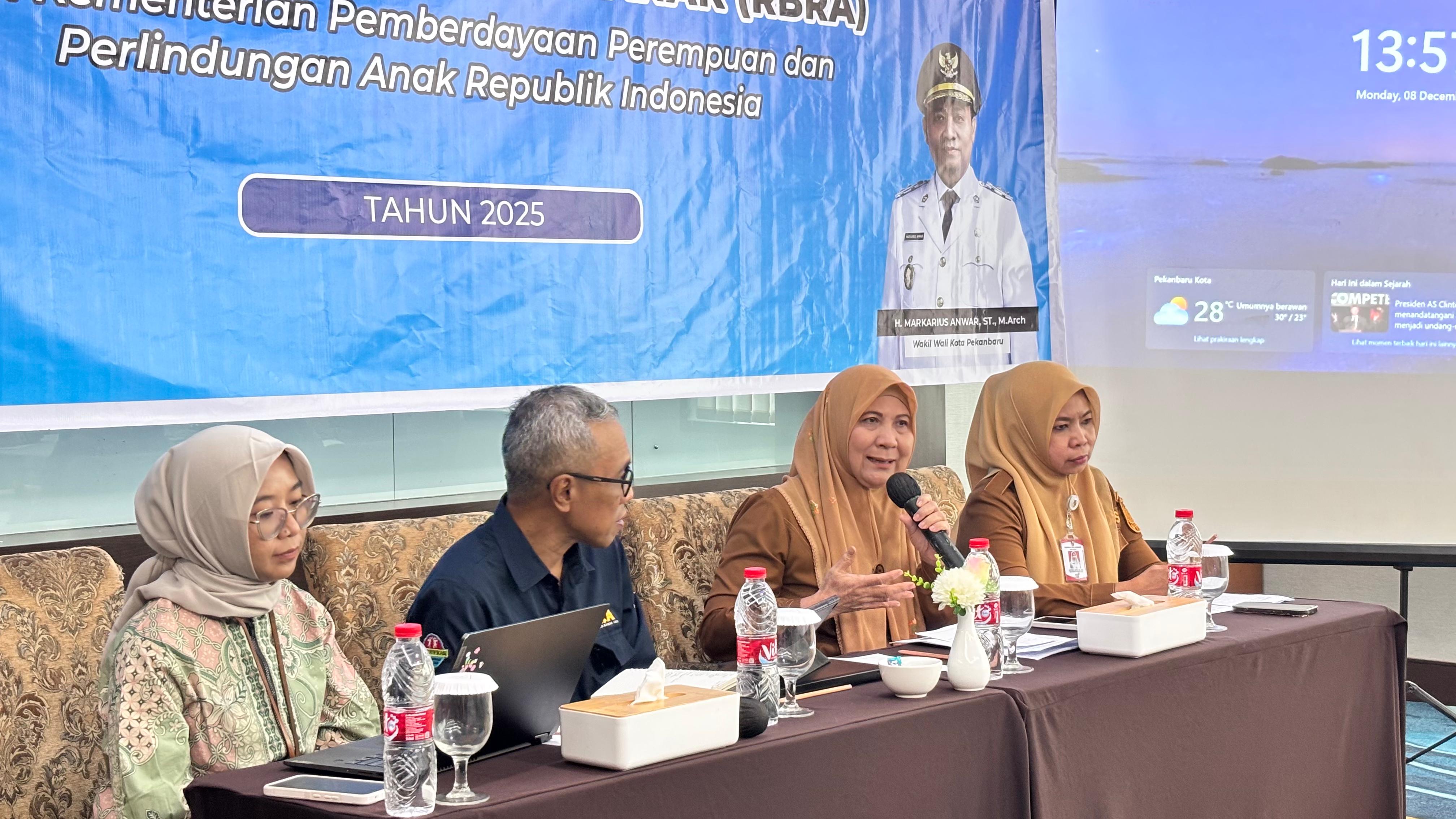 Rapat Koordinasi Penilaian Standarisasi Ruang Bermain Ramah Anak (RBRA) oleh KemenPPPA Digelar di Pekanbaru