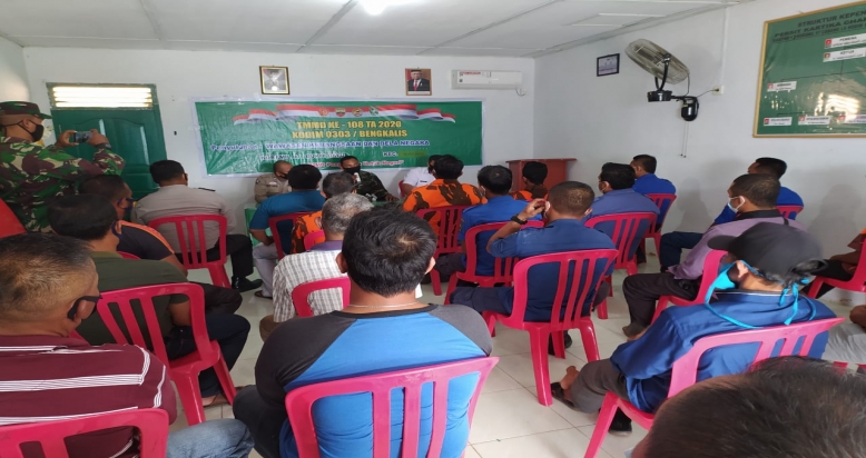 Sosialisasi Wasbang TMMD KE-108 Kodim 0303/Bengkalis Tingkatkan Nasionalisme