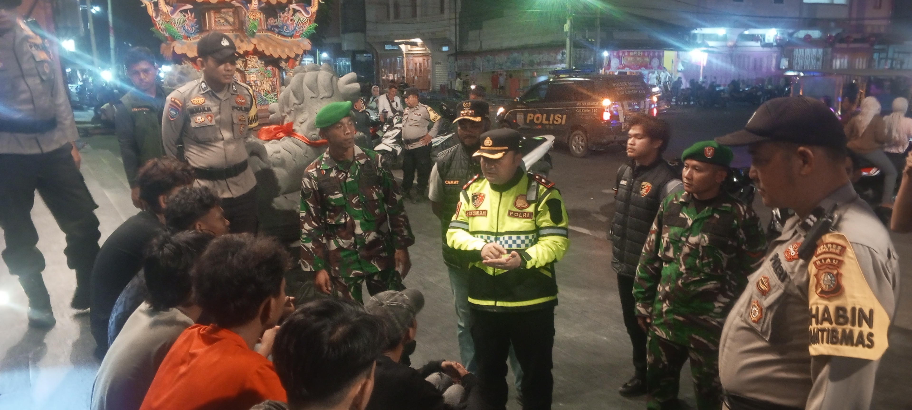 Pastikan Wilayah Hukum Aman dan Kondusif, Kapolsek Bangko Pimpin Patroli Gabungan