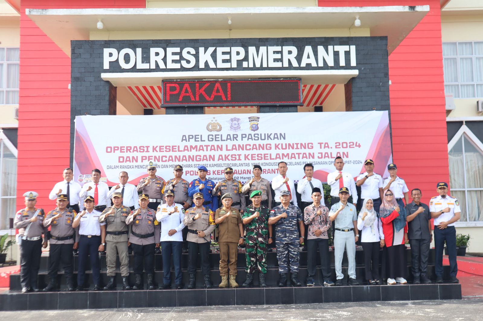 Polres Meranti Gelar Apel Operasi Keselamatan Lancang Kuning 2024 dan Pencanangan Aksi Keselamatan Jalan