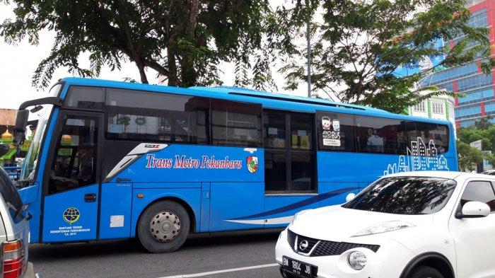 Warga Kota Pekanbaru Gratis Tiga Hari Naik Bus TMP