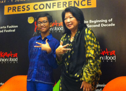 Desainer Cilik Rafi Ridwan Show Tunggal di Jakarta Fashion and Food Festival