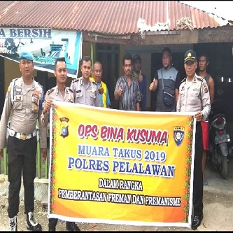 Tim Polres Pelalawan Giat Operasi Bina Kusuma