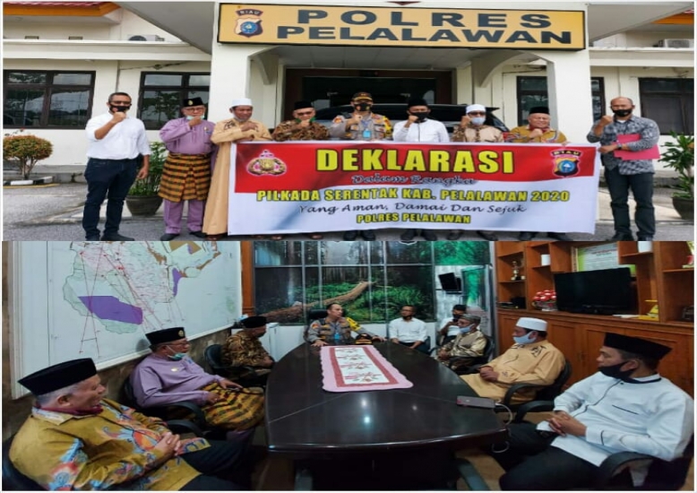 Kapolres Pelalawan  Silaturahmi dengan Tokoh Agama dan Ulama