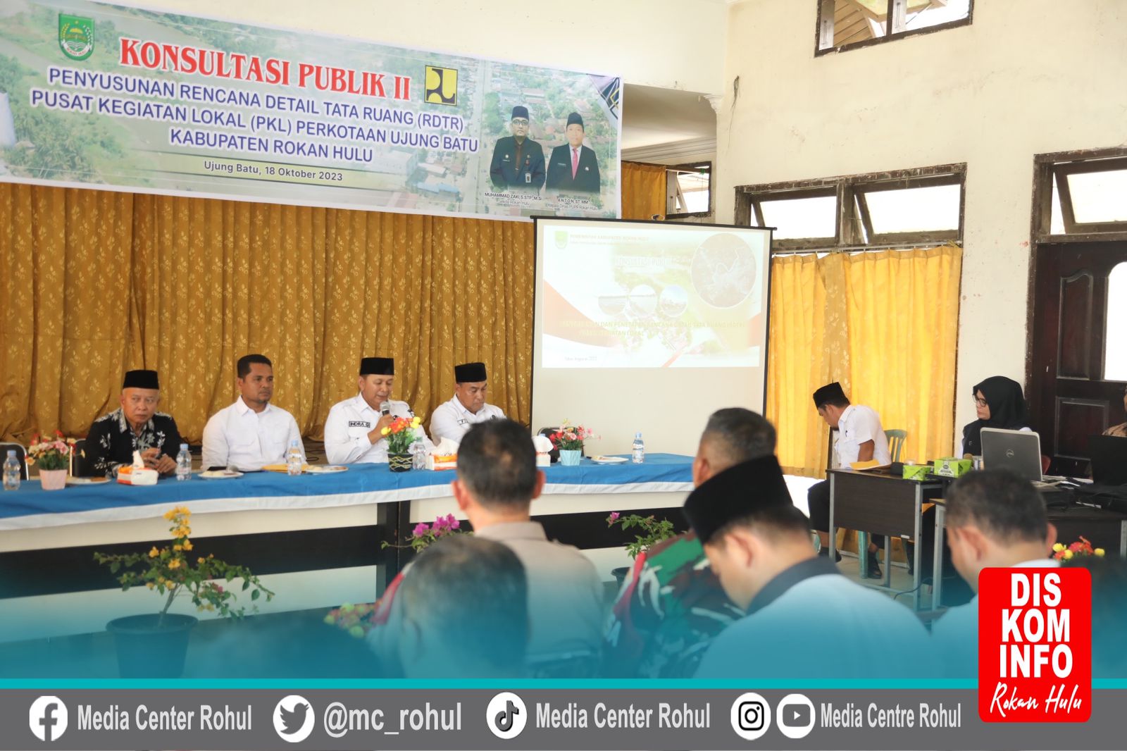 Konsultasi Publik II Penyusunan RDTR Kec. Ujung Batu Wabup Indra Gunawan Harap Peserta Dapat Berikan Saran Untuk Melahirkan Pemikiran Baru Dalam RDTR