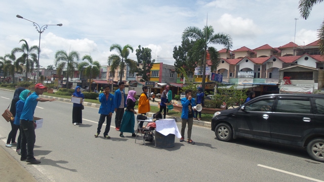 Mahasiswa Pelalawan Galang Dana Untuk Korban Banjir