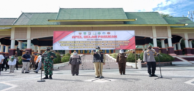 Bupati Inhil HM.Wardan Pimpin Apel Satgas Percepatan Penanganan Covid-19