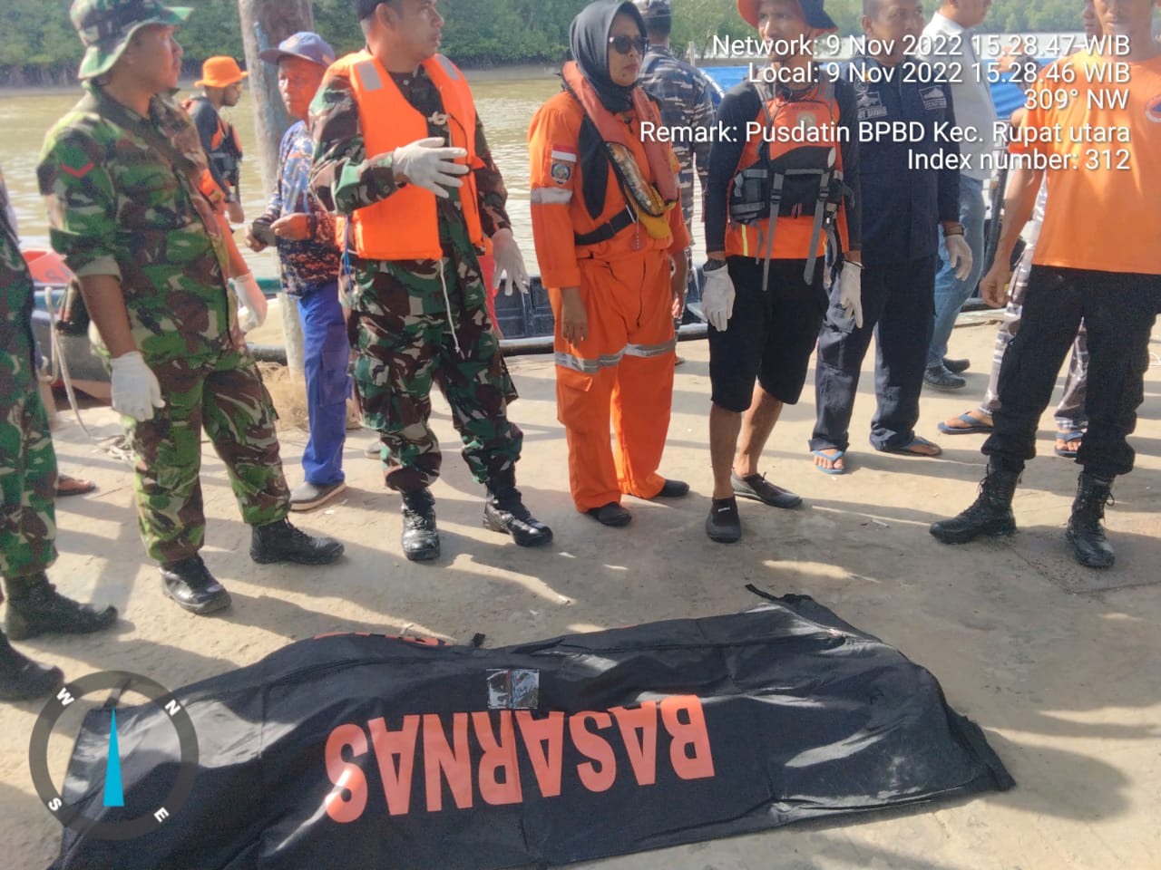 Pasutri Nelayan Korban Tenggelam di Rupat Utara,  Tim Rescue BPBD  Temukan 1 Korban Hasil Penyisiran
