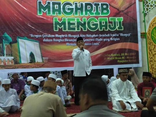 Bupati H.M.Harris : Magrib Mengaji Ciptakan Generasi Pelalawan Emas yang Religius