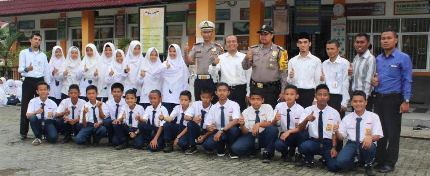 Sosialisasi Operasi Siak di SMP Juara Pekanbaru, Tiga Faktor Penyebab Kecelakaan