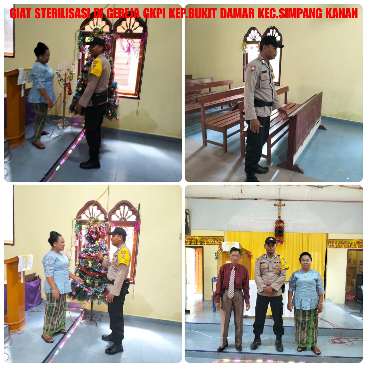 Pengamanan Natal, Polsek Simpang Kanan Sembari Cooling System Masyarakat