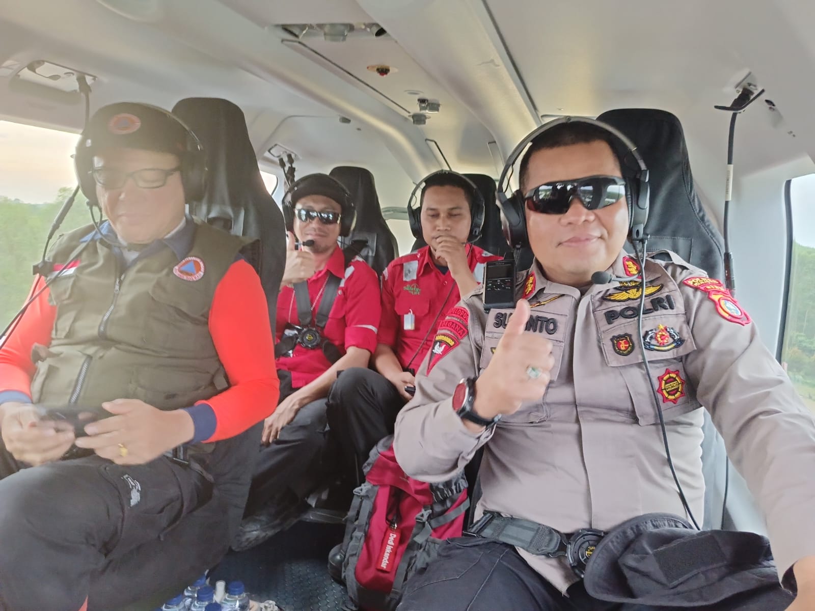 Kapolres Pelalawan Patroli Udara  Lokasi Karhutla di Kawasan TNTN