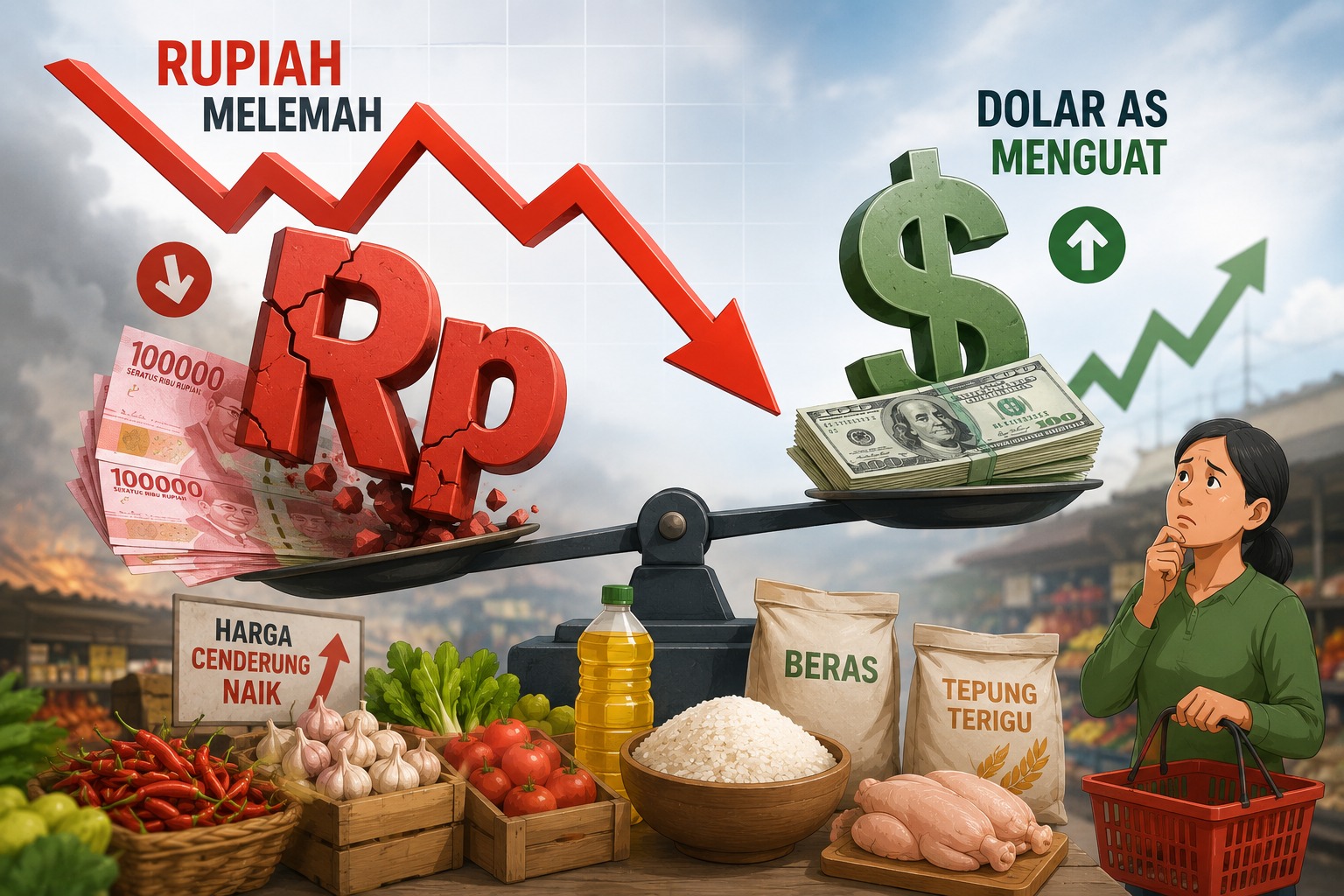 Harga Sembako di Pelalawan Tetap Stabil di Tengah Penguatan Dolar AS, Daya Beli Masyarakat Terjaga