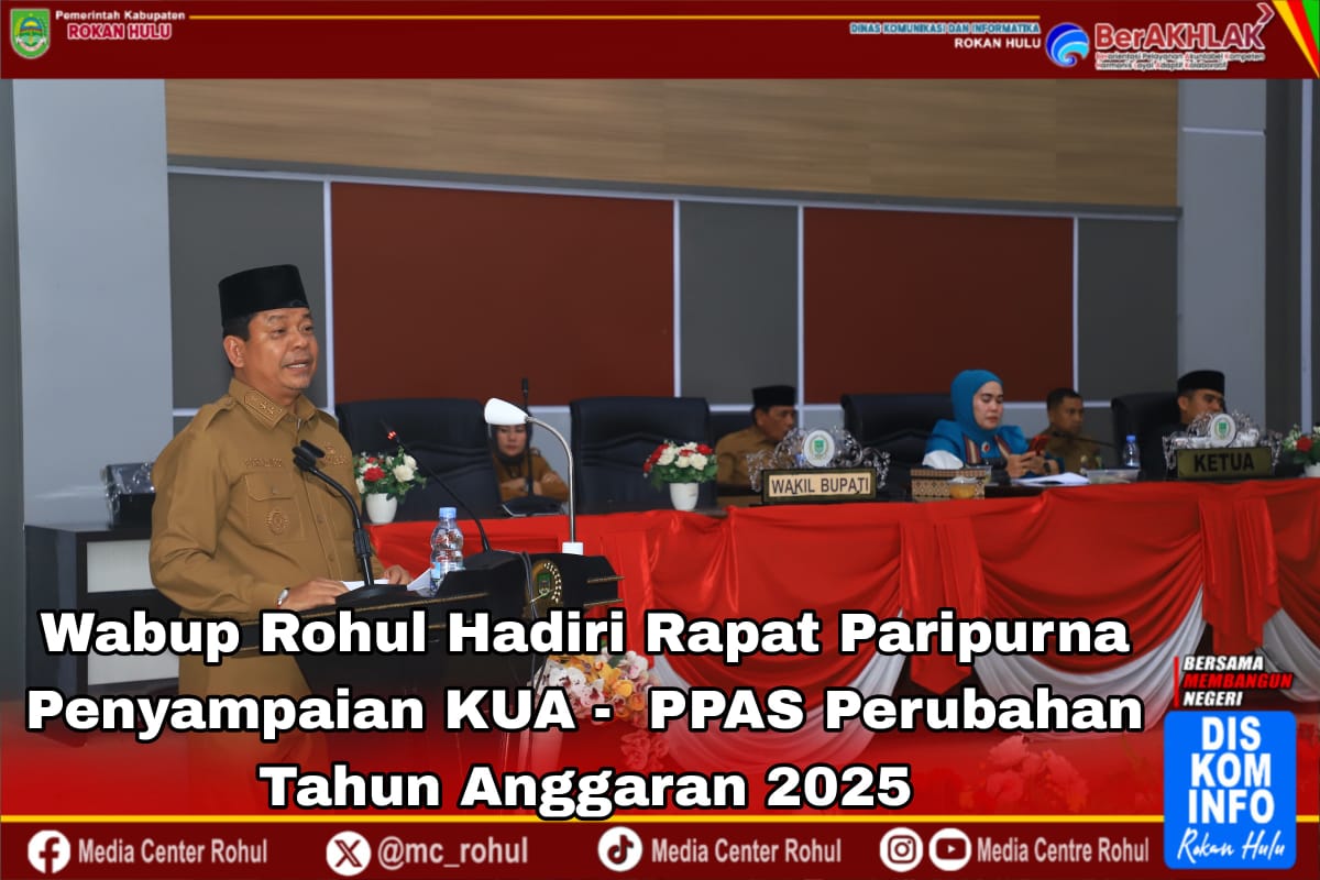 Wabup Syafaruddin Poti Hadiri Rapat Paripurna Penyampaian KUA-PPAS Perubahan Tahun Anggaran 2025