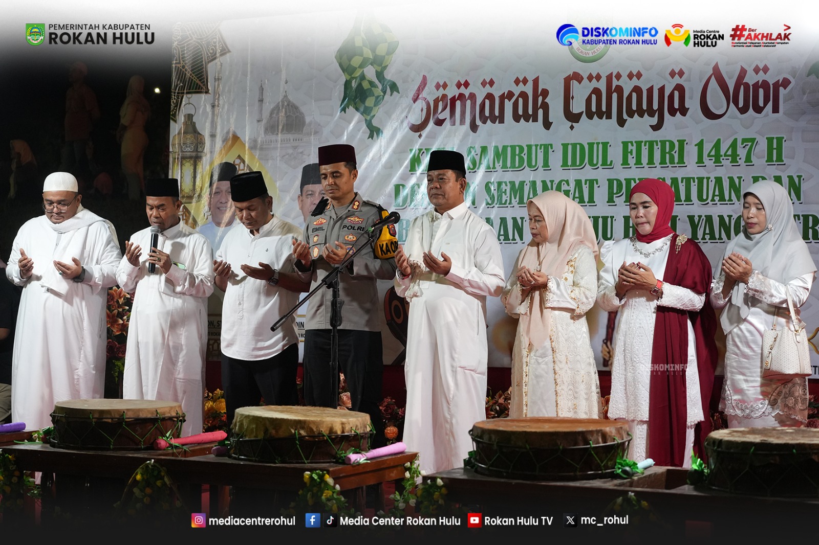 Cahaya Obor dan Gema Takbir: Menjemput Kemenangan di  Masjid Agung Madani Islamic Center Rokan Hulu