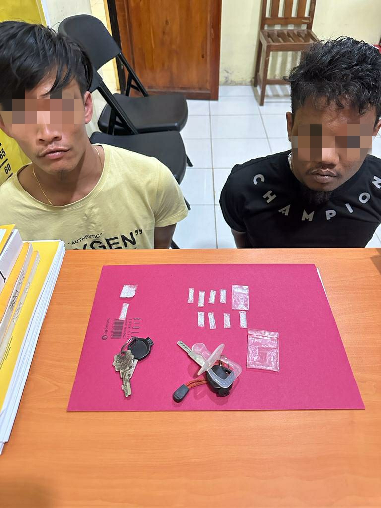 Polisi Tangkap 2 Orang Terduga Pemilik Sabu  0.75 gram di Kecamatan Siak kecil
