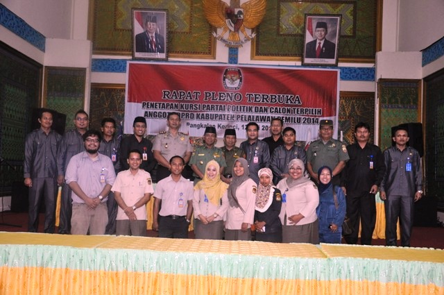 KPU Pelalawan Gelar Rapat Penetapan Kursi Parpol