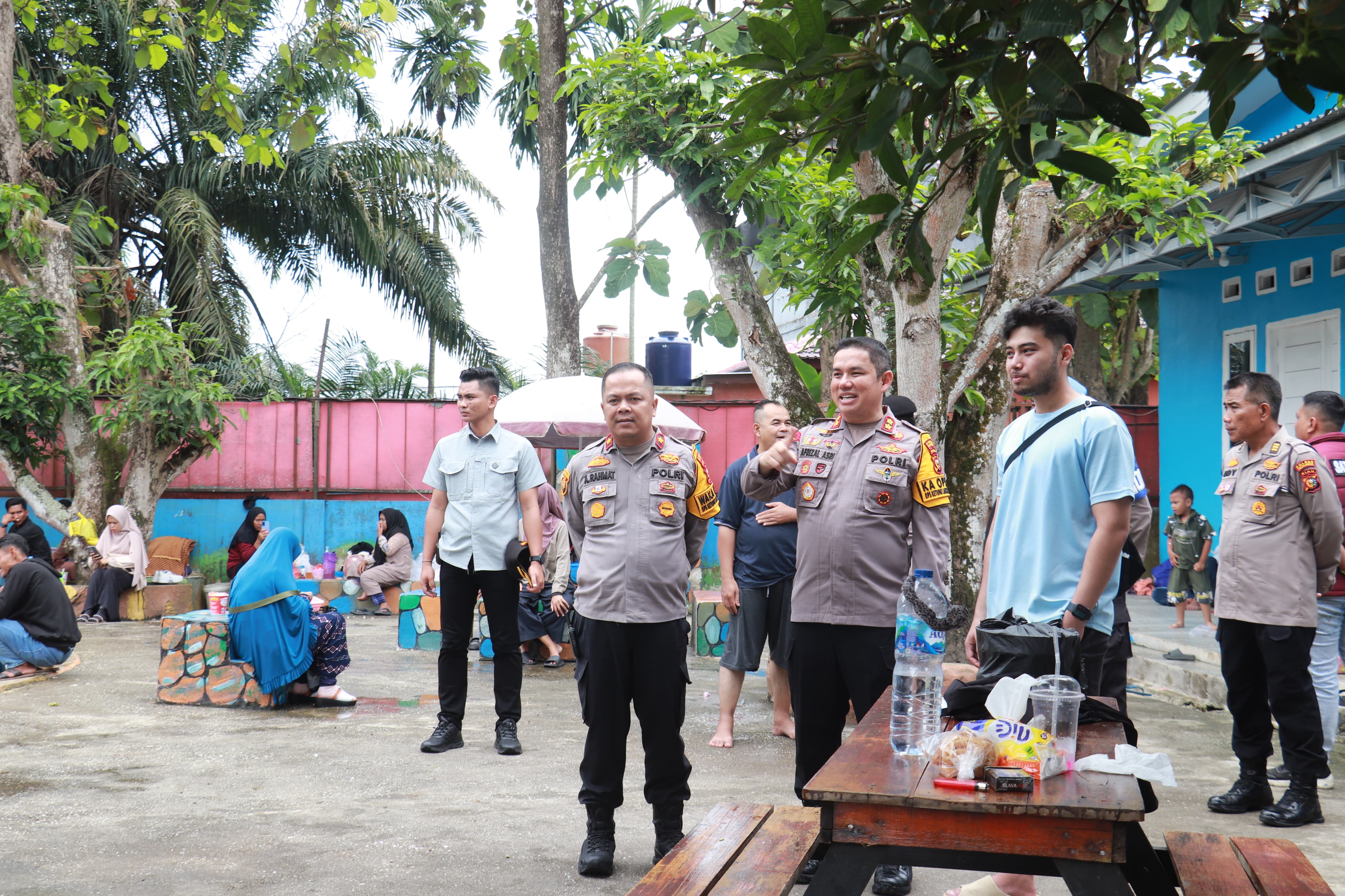 Patroli Libur Lebaran, Kapolres Pelalawan Tinjau Tempat Hiburan Keluarga di Pangkalan Kerinci