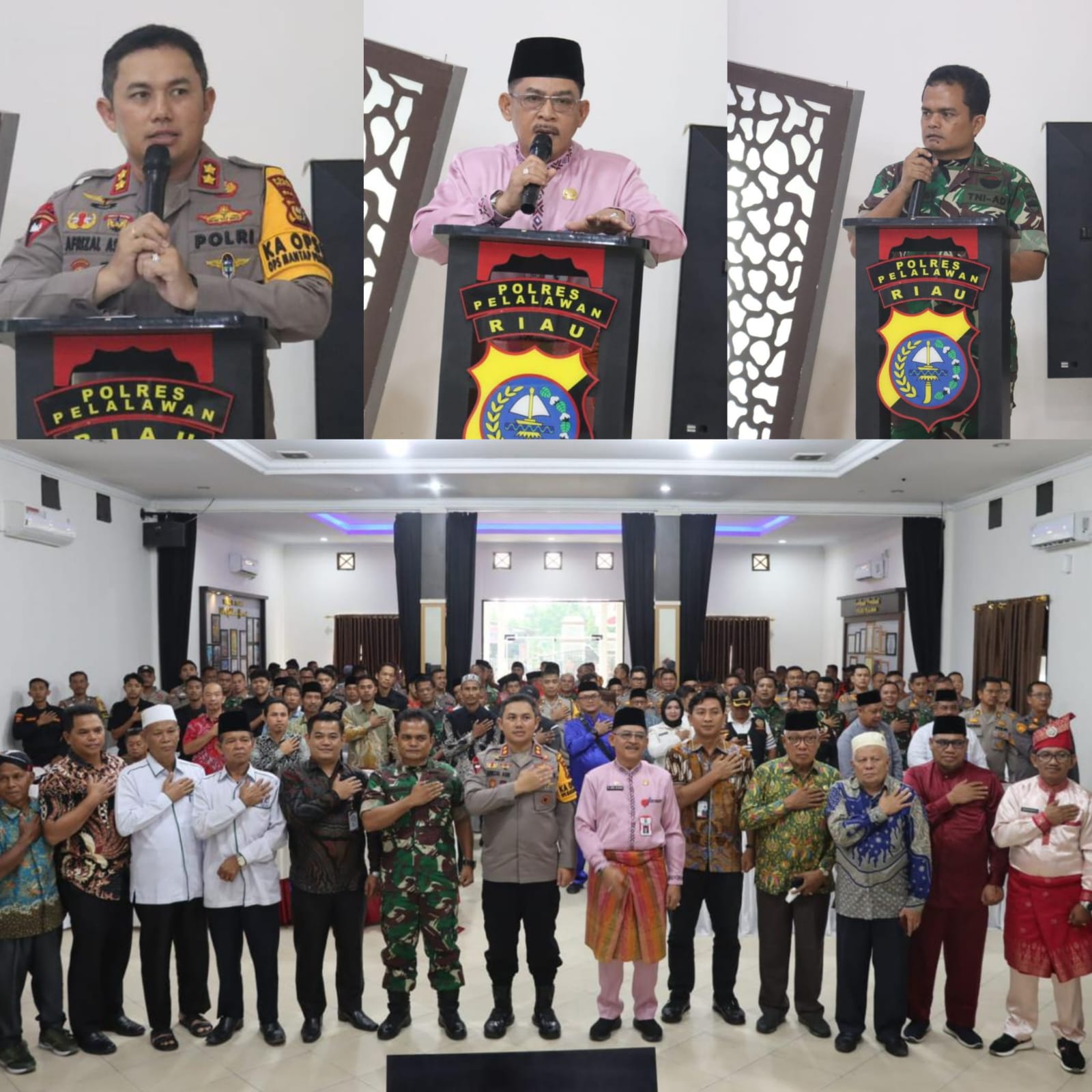 Kapolres Pelalawan Sosialisasi Ciptakan Pilkada Damai: Sinergi Tiga Pilar di Pelalawan