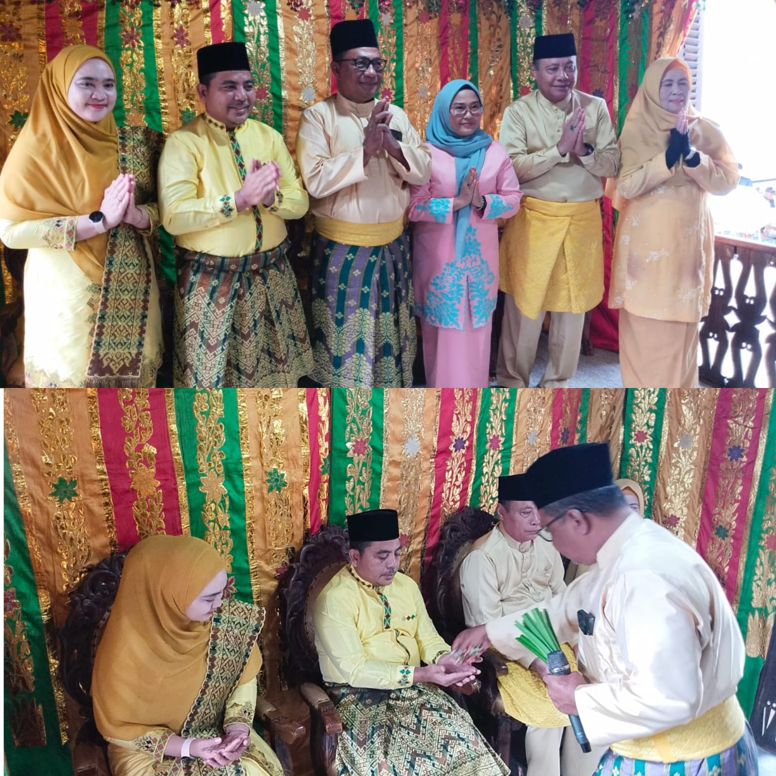 Doa dan Dukungan untuk Pasangan Nasarudin - Abu Bakar : Upacara Tepuk Tepung Tawar