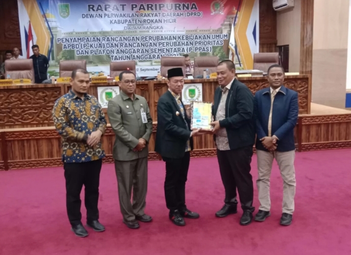 DPRD Rohil Paripurna Penyampaian Rancangan Perubahan KUA PPAS 2024