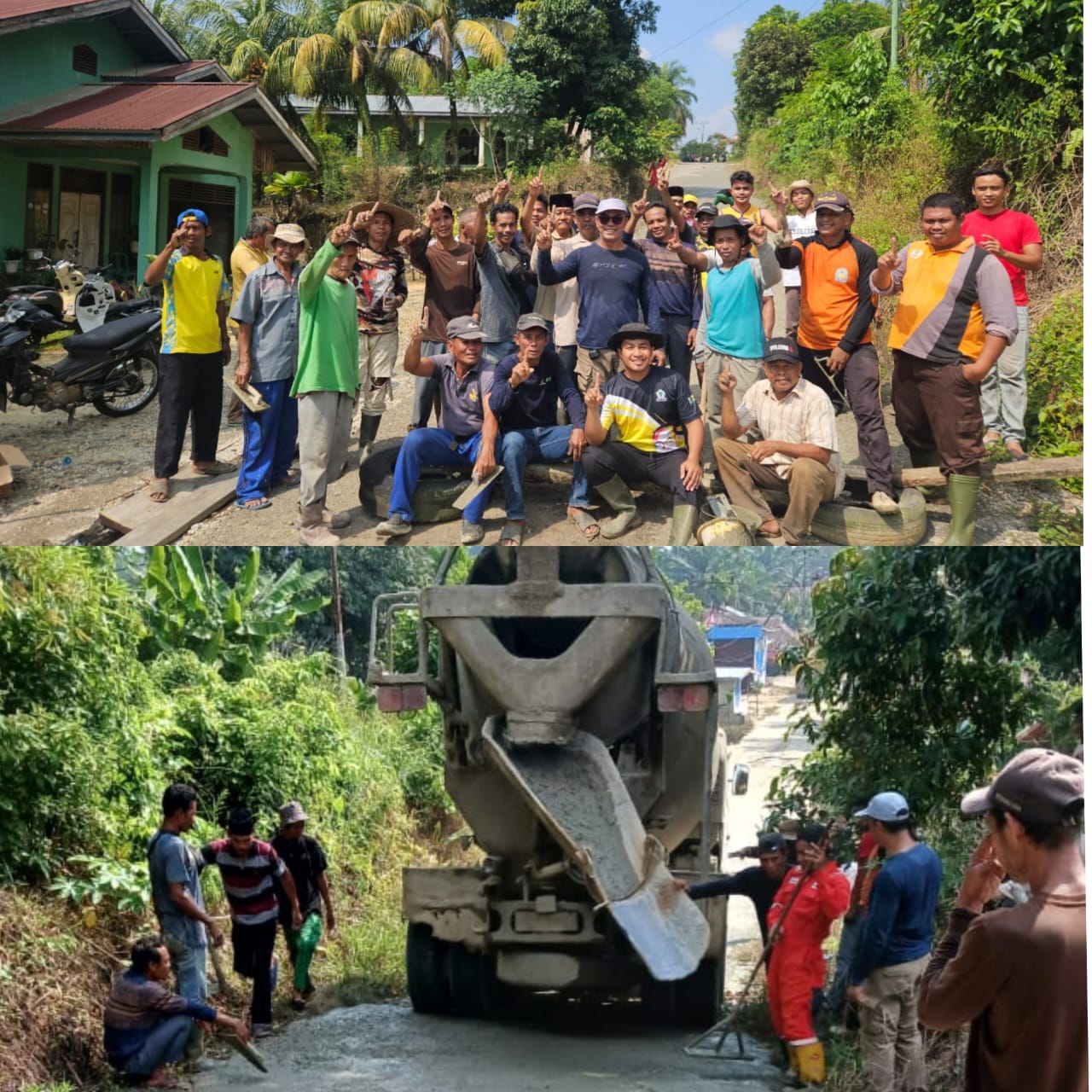 Gaji Pertama Anggota DPRD H Zakri Disumbangkan untuk Perbaikan Jalan di Langgam