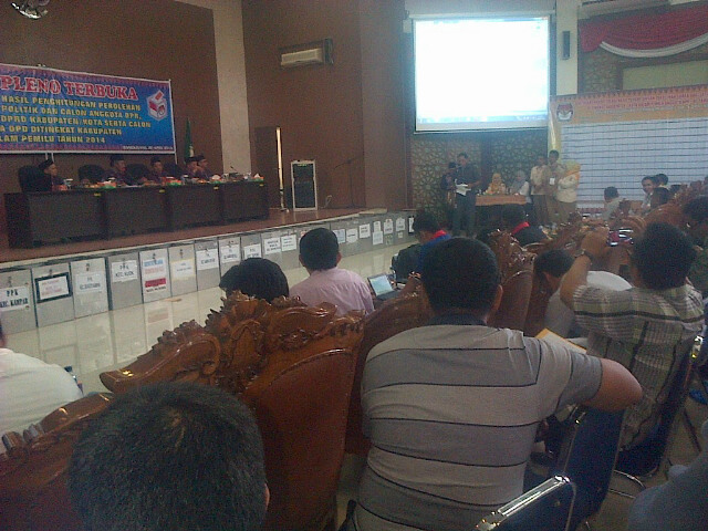 Pleno KPUD Kampar Pileg 2014 Berlangsung Alot dan Panas