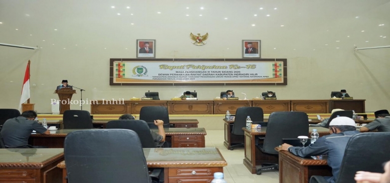Paripurna Ke-16 DPRD INHIL, Bupati HM.Wardan Sampaikan Pidato Jawaban Ranperda APBD Perubahan T.A 2020