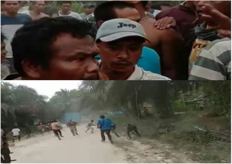 PT NWR dan Warga Bentrok di Mamahan Pangkalan Gondai  5 Sekuriti Lapor Polisi