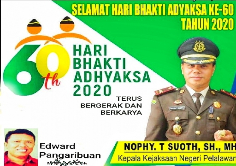 Peringatan HBA Ke 60 Di Kejari Pelalawan Berlangsung Sederhana Karena COVID-19