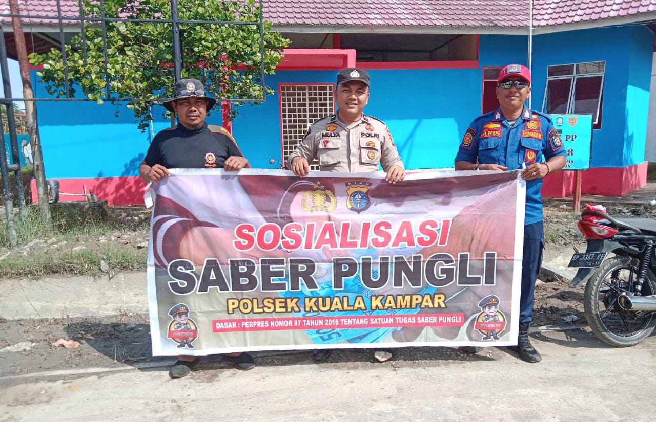 Polsek Kuala Kampar  Sosialisasi  Saber Pungli di Kantor Satpol PP Kecamatan Kuala Kampar