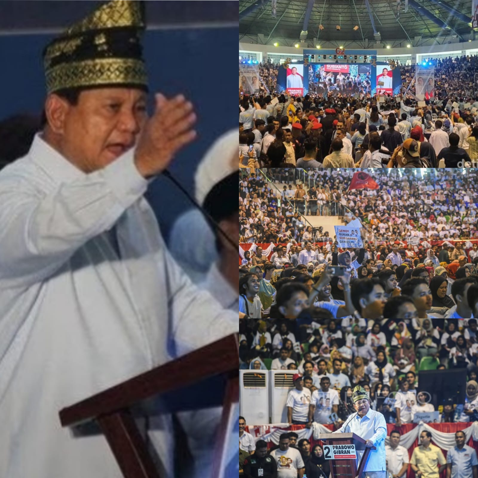 Capres No 2 Prabowo Subianto Hadiri Konsolidasi Relawan Prabowo-Gibran Se Provinsi Riau, Rakyat Riau Setia