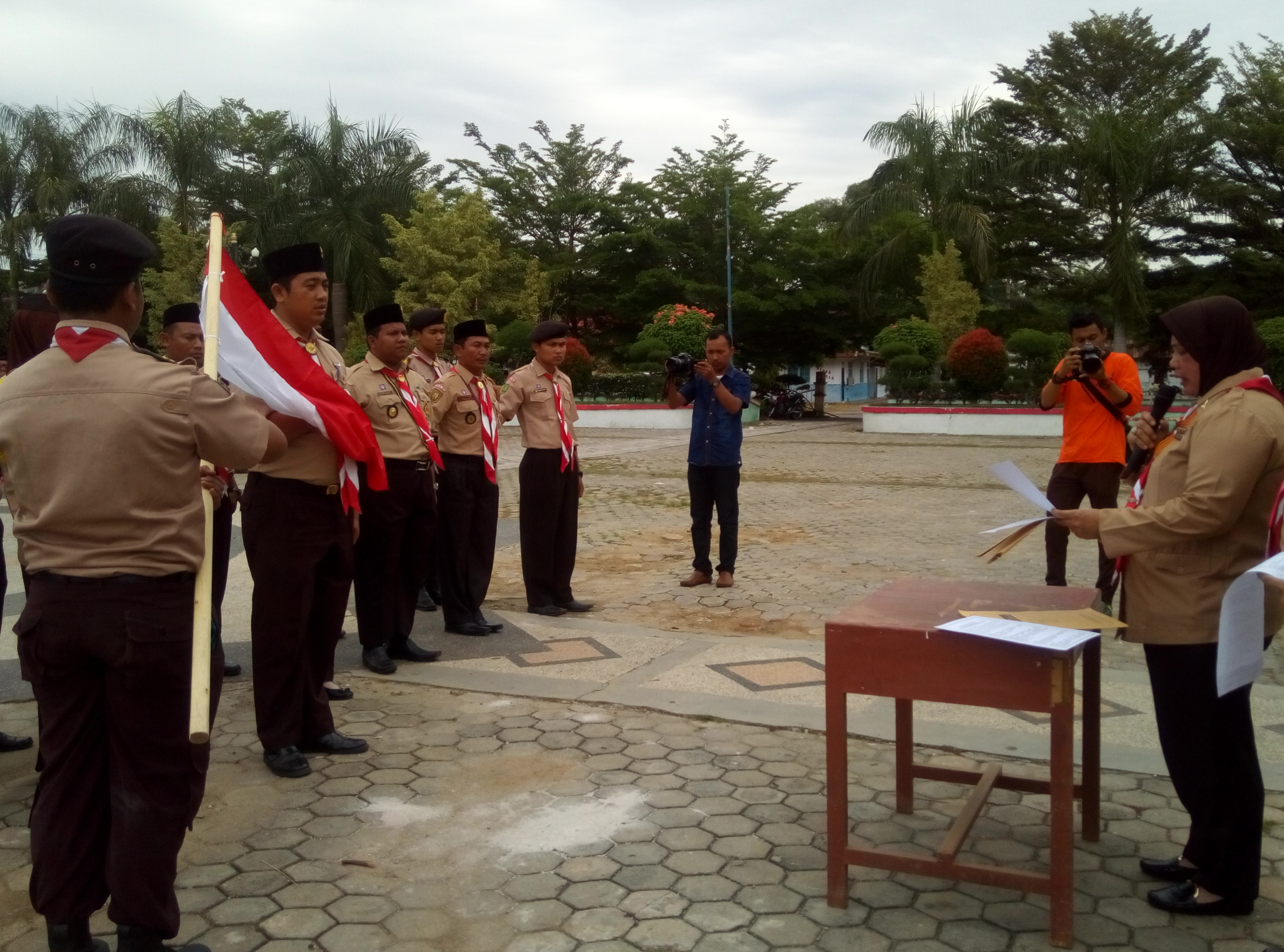 Pengurus Satgas Pramuka Peduli Rohul dilantik