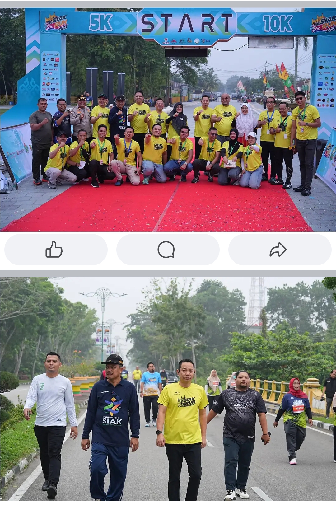 Ketua DPRD Siak Indra Gunawan Hadiri Siak Run 2026