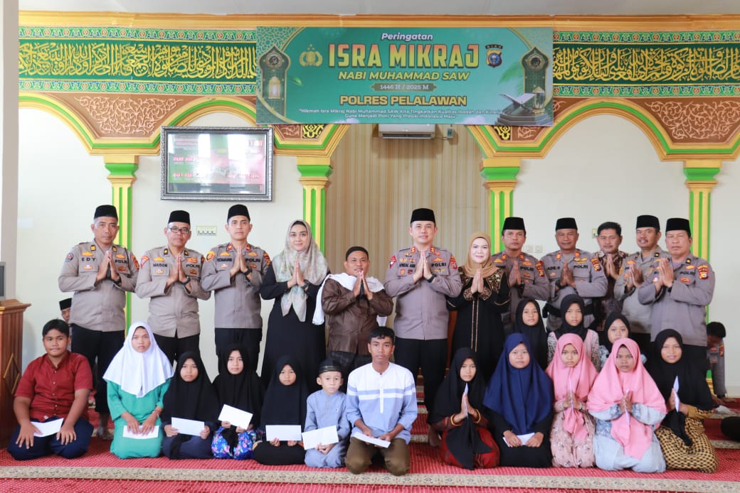Peringatan Isra Mi’raj di Polres Pelalawan: Momentum Meningkatkan Ibadah dan Kinerja Menuju Polri Presisi