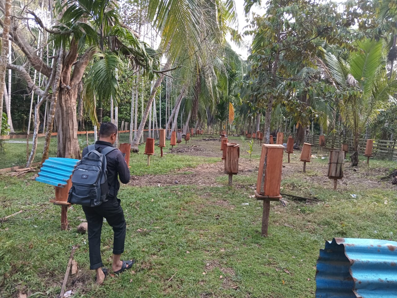 Bersama Baznas, Dispora Riau Bina Peternak Lebah Madu Kelulut Meranti