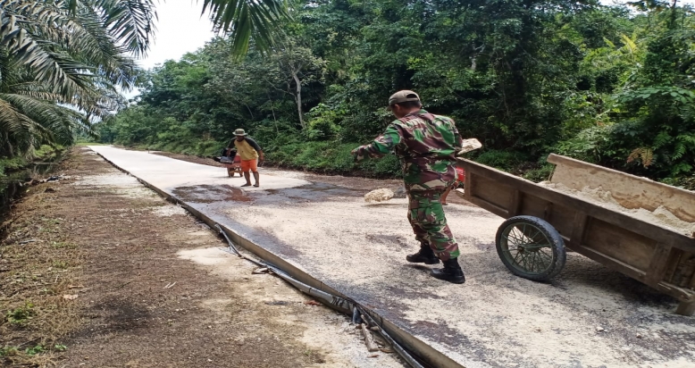 Warga Desa Bersyukur TMMD Ke-108 Kodim 0303/Bengkalis Sukses dan Berjalan Sesuai Target