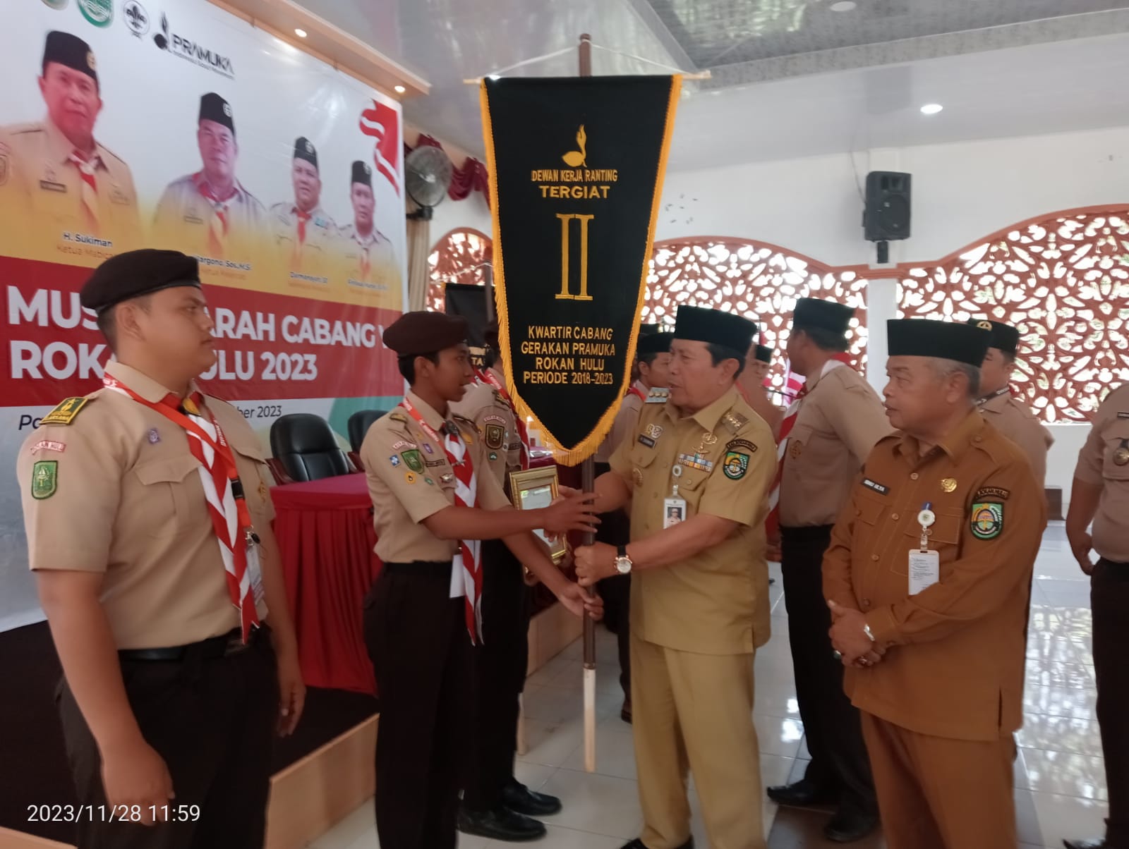 El bizri Nahkodai Ketua Kwarcab Gerakan Pramuka Rohul Periode 2023-2028