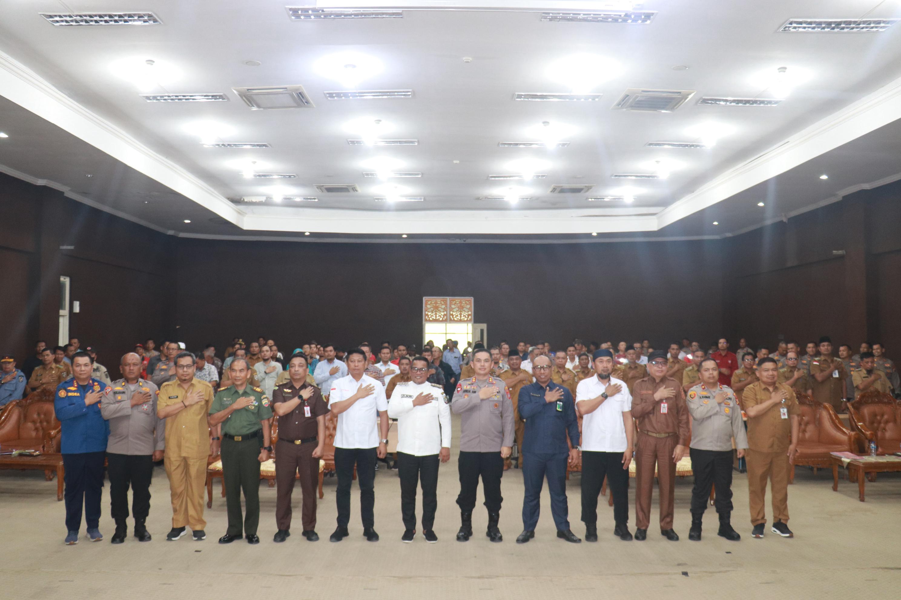 Sinergi Kuat Cegah Karhutla, Kapolres dan Bupati Pelalawan Pimpin Rakor Lintas Sektoral