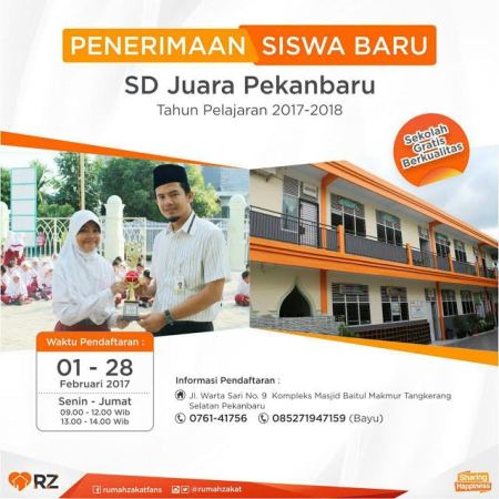 Berikut Info Pendaftaran SD Juara Pekanbaru
