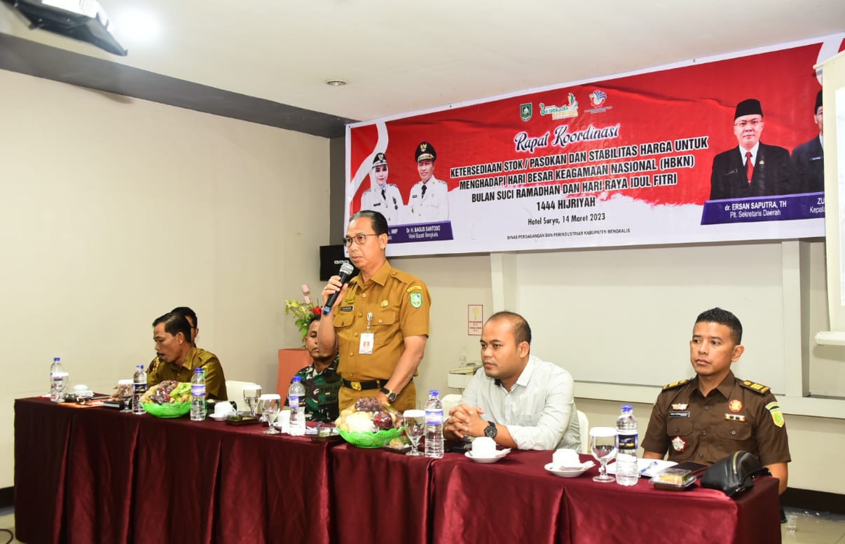 Pastikan Ketersediaan dan Kestabilan Bahan Pokok di Hari Besar, Bupati Bengkalis Kumpulkan Pelaku Usaha