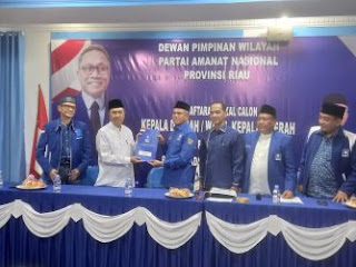 Syamsuar Daftar ke PAN Maju Pilgubri