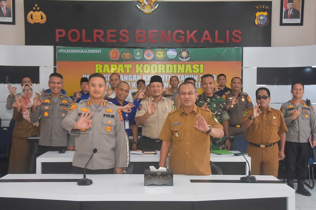 Rakor Karhutlah di Polres Bengkalis Dihadiri Kalaksa BPBD