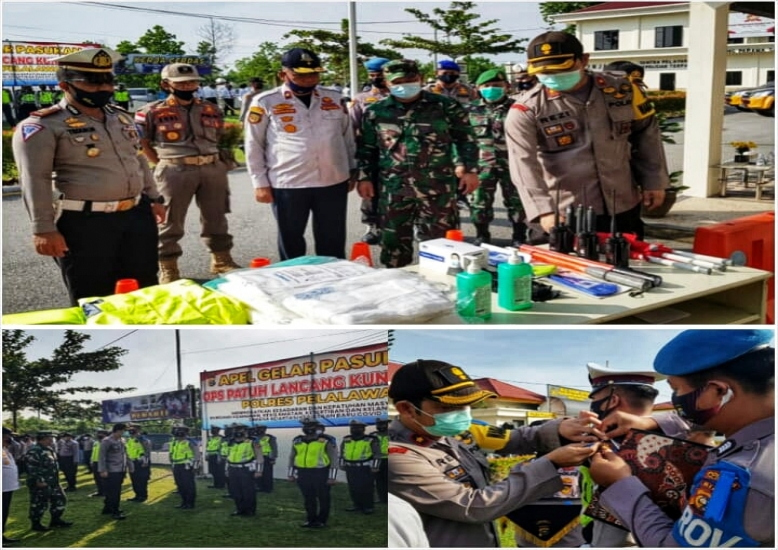Wakapolres Pelalawan Pimpin Apel Gelar Pasukan Operasi Patuh Lancang Kuning 2020