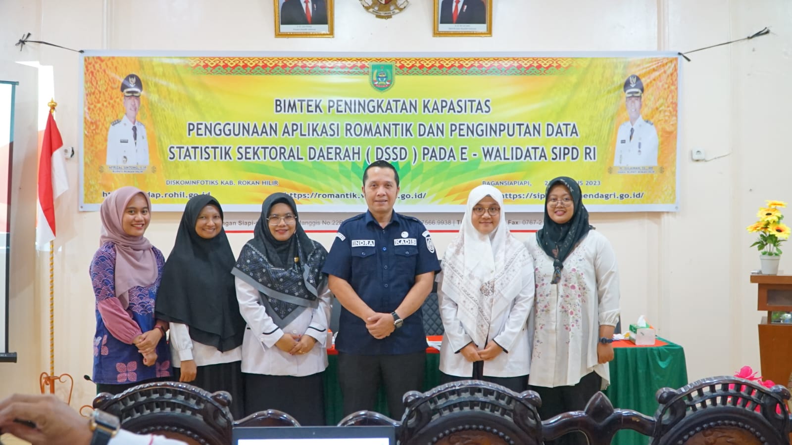 Diskominfotik Rohil Gelar Bimtek Peningkatan Kapasitas Penggunaan Aplikasi Romantik dan Penginputan Data Statistik Sektoral Daerah