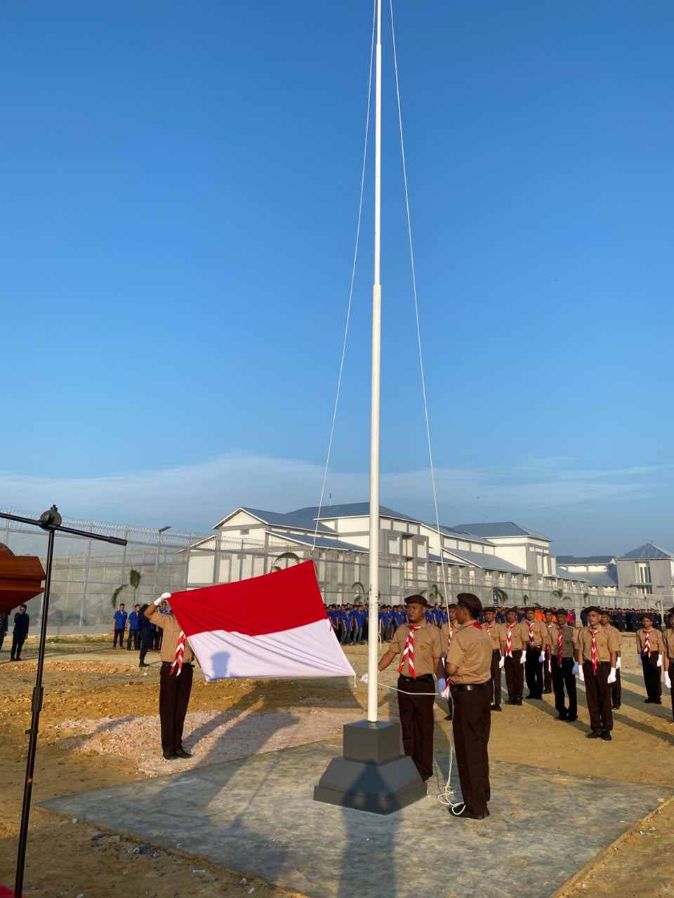 Lapas Kelas IIA Bagansiapiapi Gelar Upacara Peringatan HUT Kemerdekaan RI Ke-81