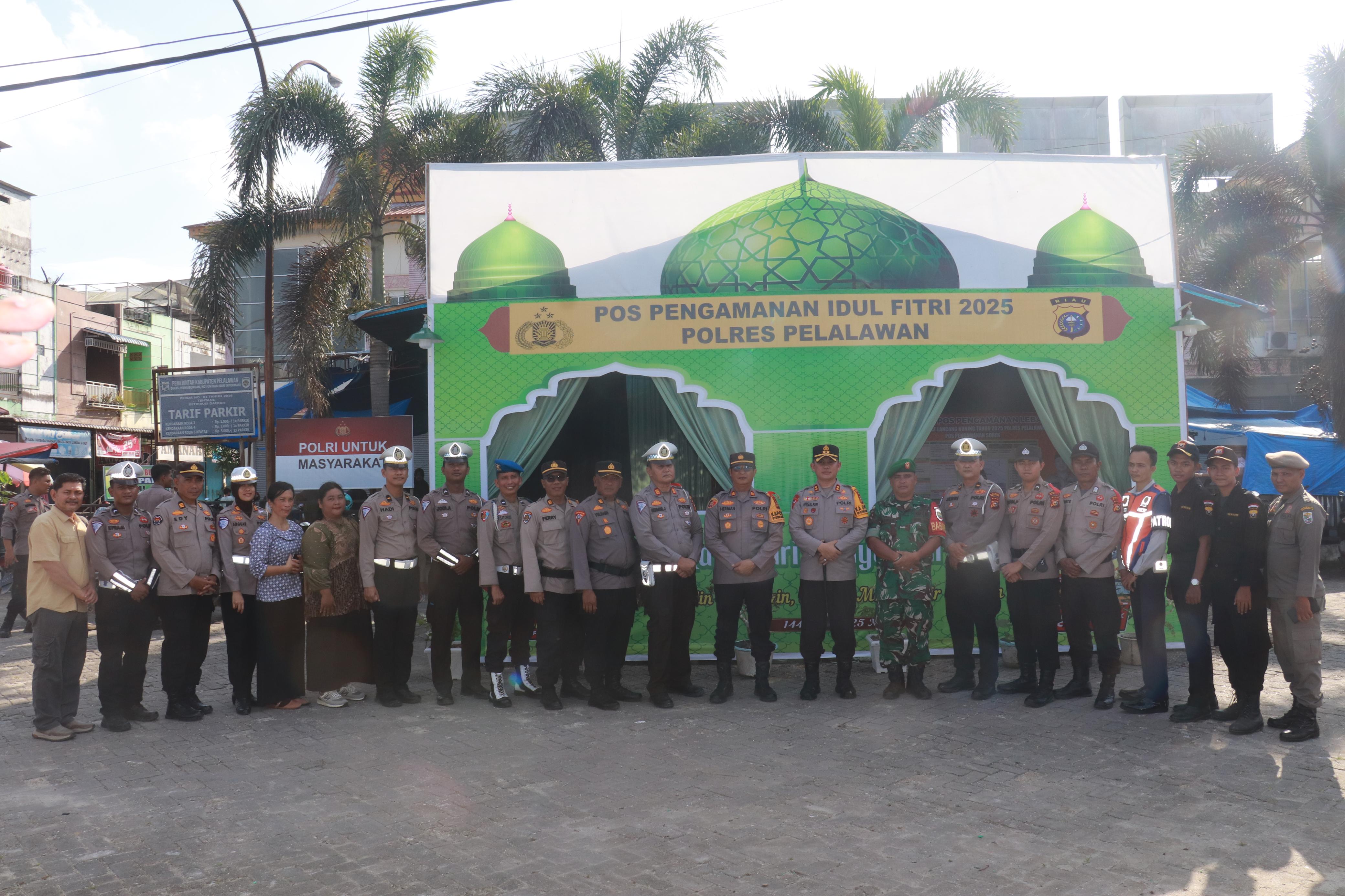 Kapolres Pelalawan Tinjau Pos Pam Lebaran 2025, Pastikan Keamanan dan Kelancaran Arus Mudik